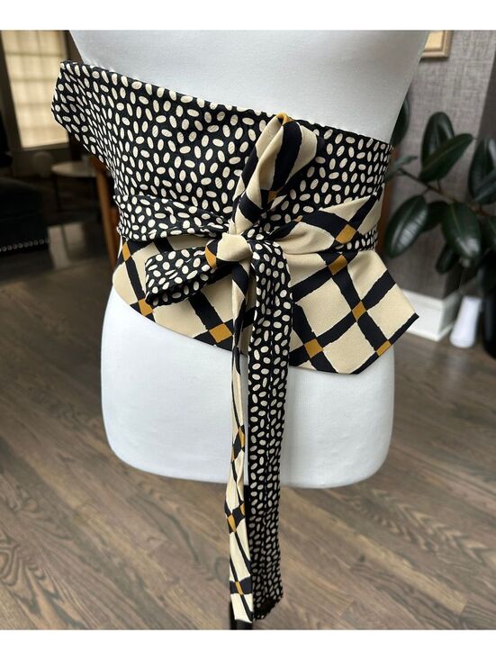 Accessories - Upcycled Silk Necktie Obi Belt | Handmade Men’s Tie Waist Belt | One-of-a-Kind